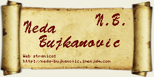 Neda Bujkanović vizit kartica